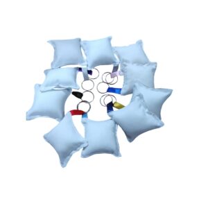 Llavero Mini Cojín Sublimable 6x6 cm – Doble Cara