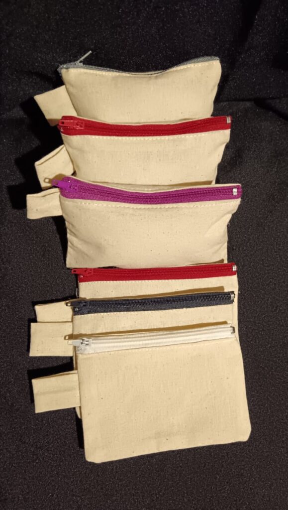 Monedero de tela algodón personalizable 12x8 cm