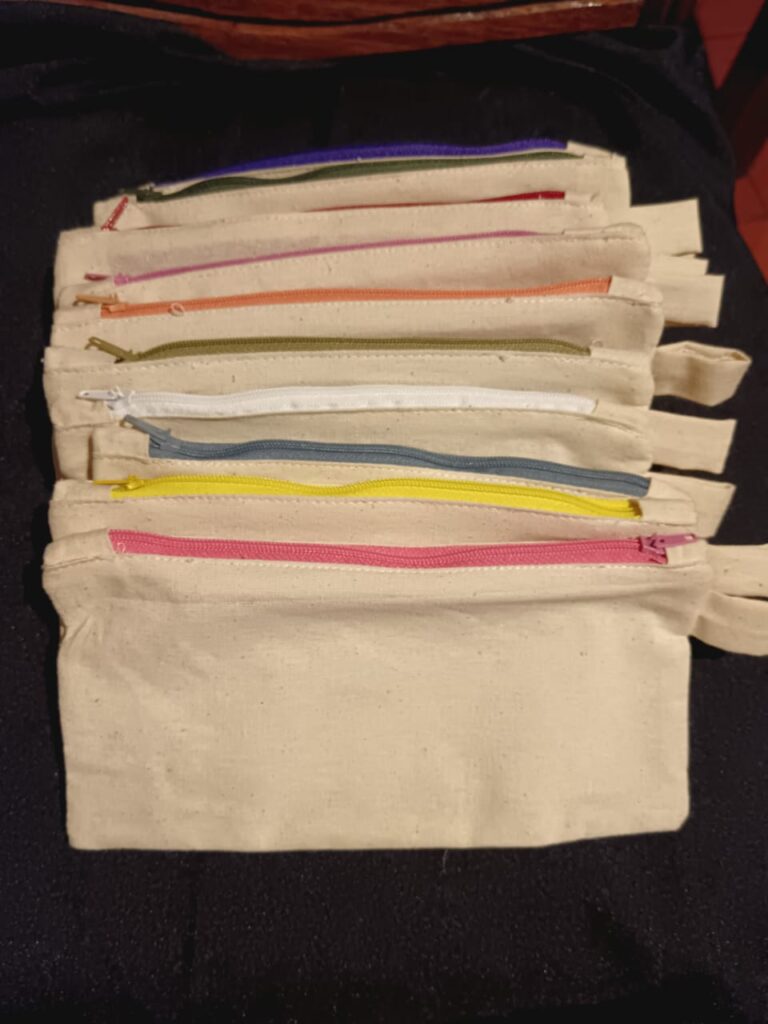 Estuche escolar algodón personalizable 20x10 cm