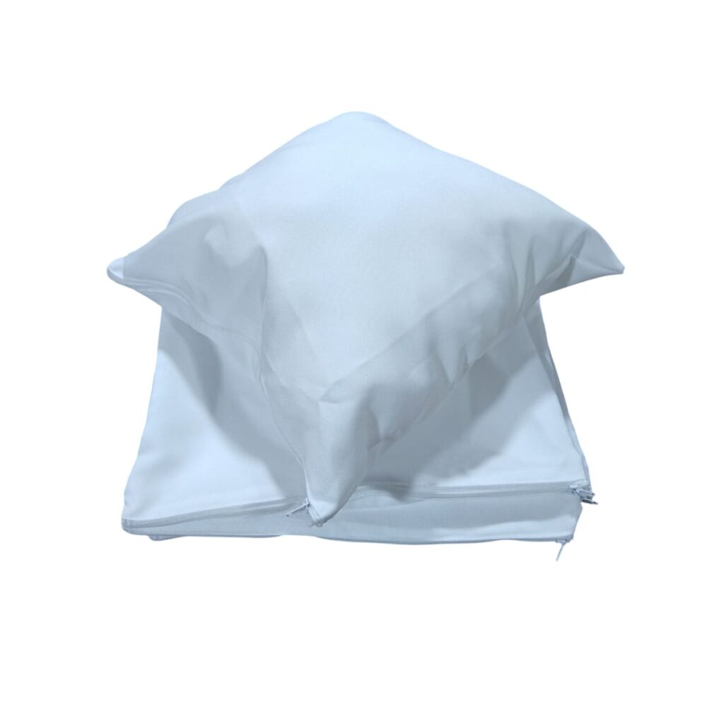 Cojín Biestrech Blanco Sublimable con Cierre y Relleno