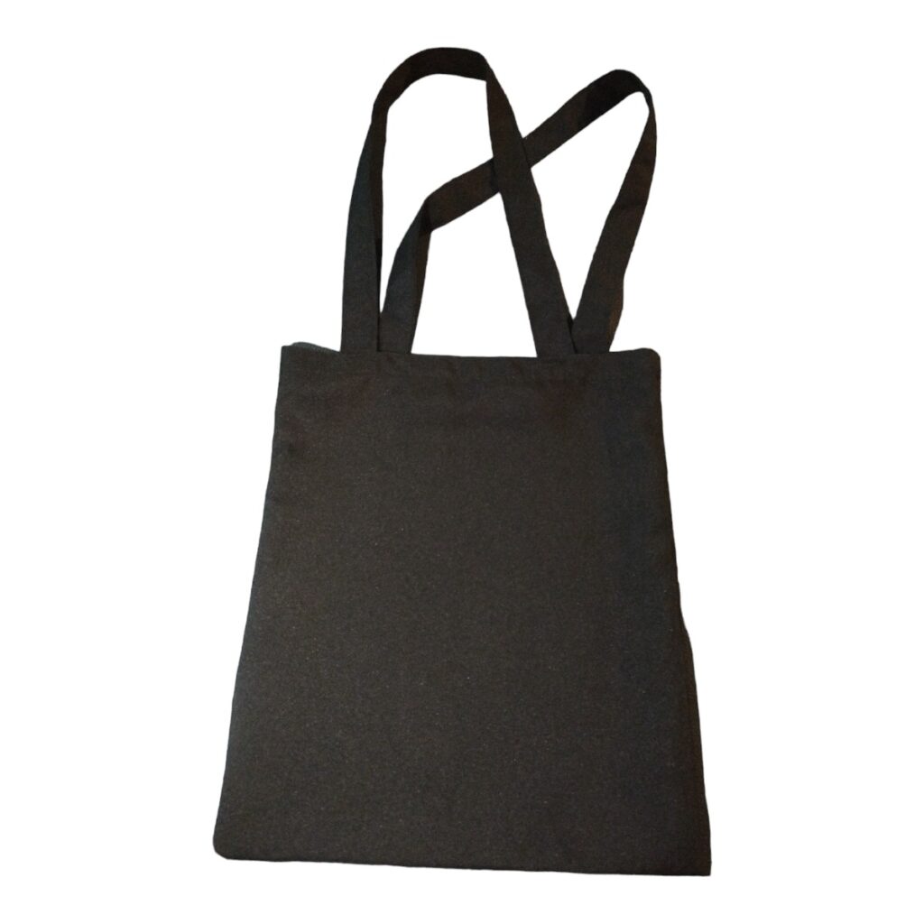 Bolsa negra lona algodón 100% personalizable
