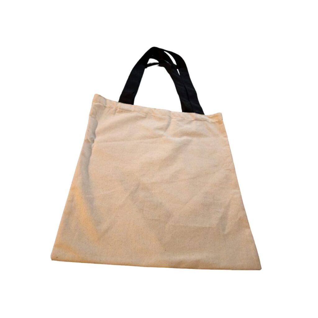 Bolsa tela crea cruda 100% algodón asa 75 cm personal