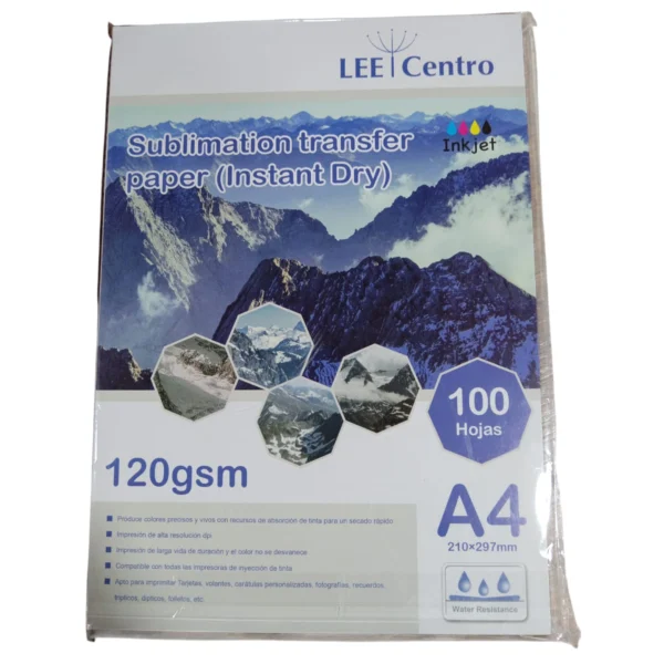 Papel Sublimación Lee-Centro A4 120g A3 100g 100 Hojas